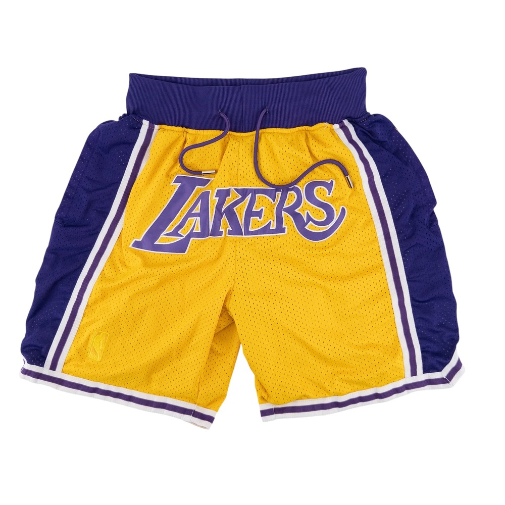 Los‎ Angeles Lakers Shorts Mens Med. NBA Basketball Just Don 1996-97 USA Vintage